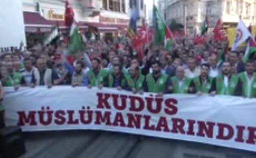 В Турции проходят массовые демонстрации в защиту палестинцев