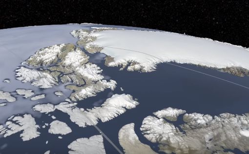 Найден кратер под льдами Гренландии