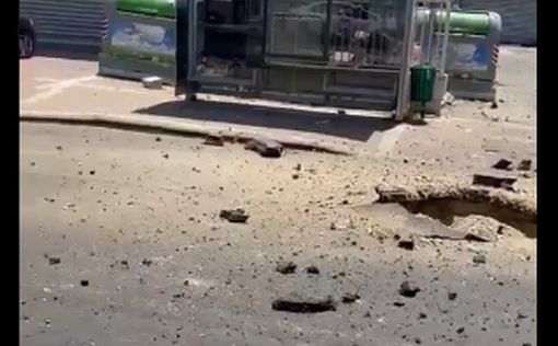 Видео с места падения ракеты в Нетивоте